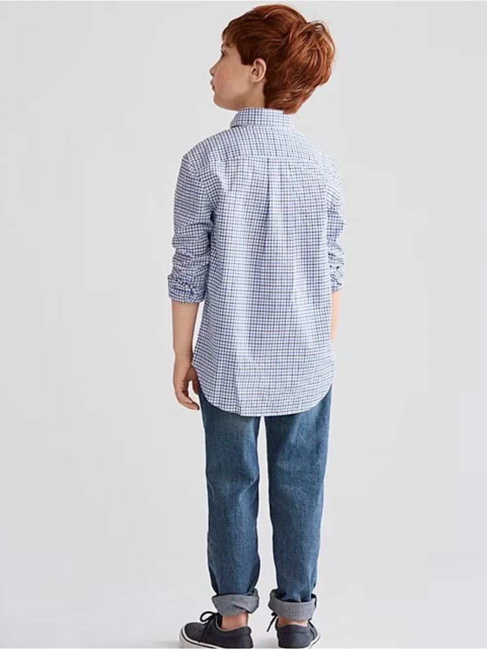 Ralph Lauren Little Boys Long-Sleeve Checked Plaid Poplin Shirt Size 3